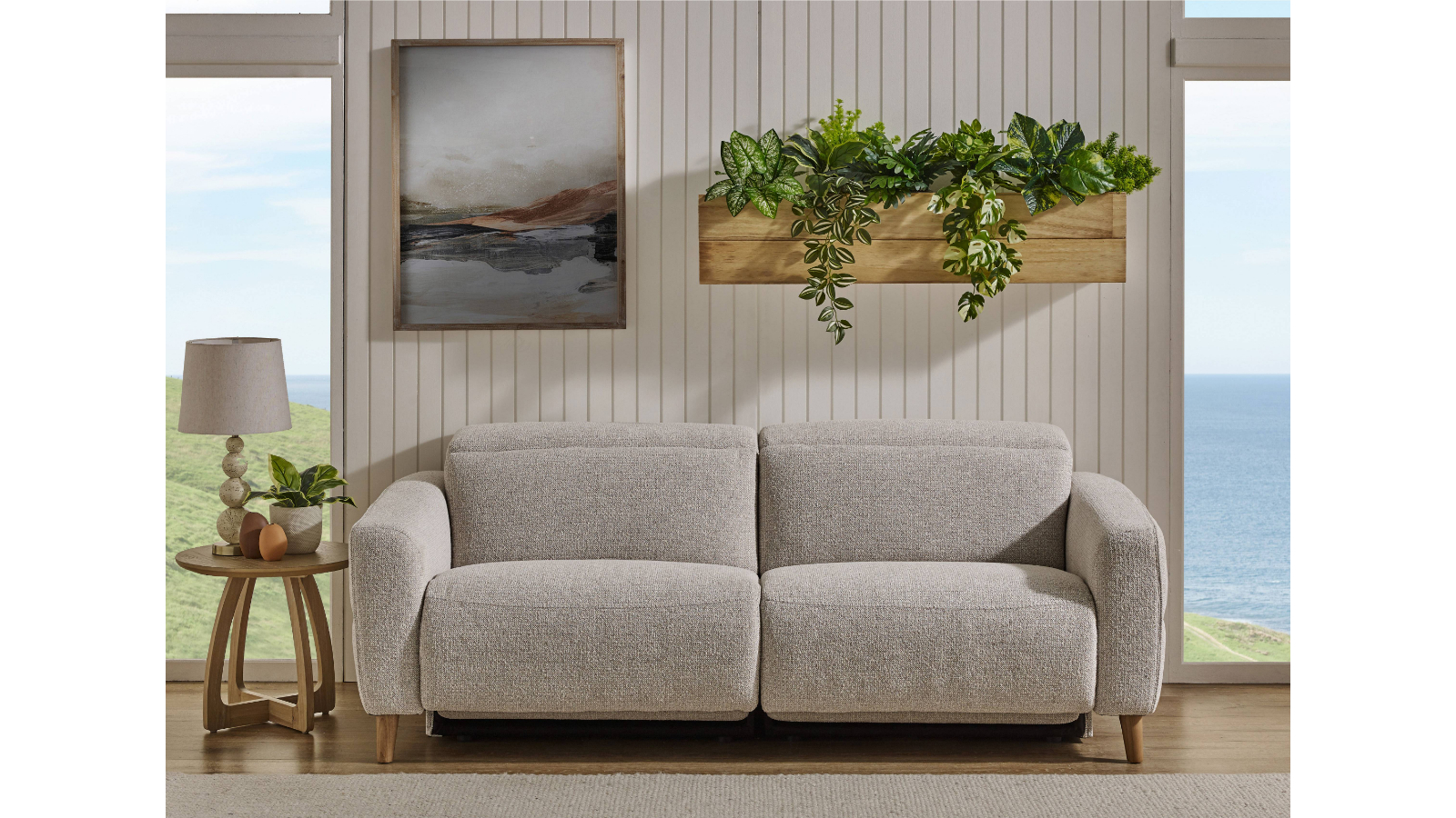Sochi 3-Seater Fabric Powered Recliner Sofa