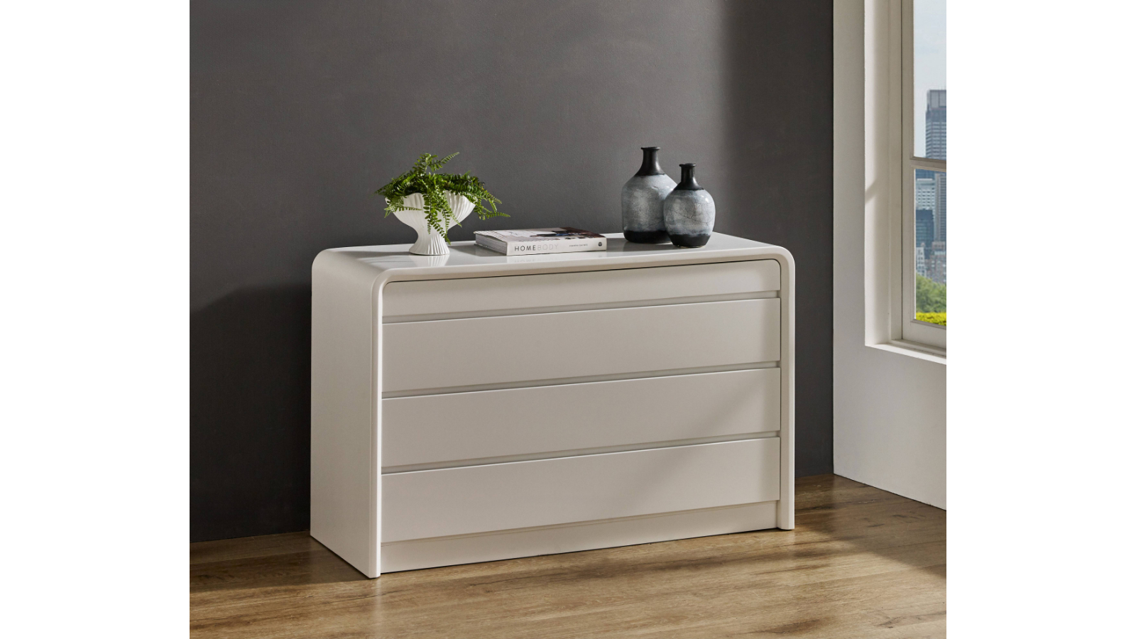 Arc 4-Drawer Dressing Table 