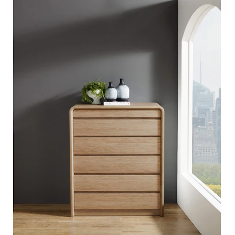 Arc 6-Drawer Sand Tallboy