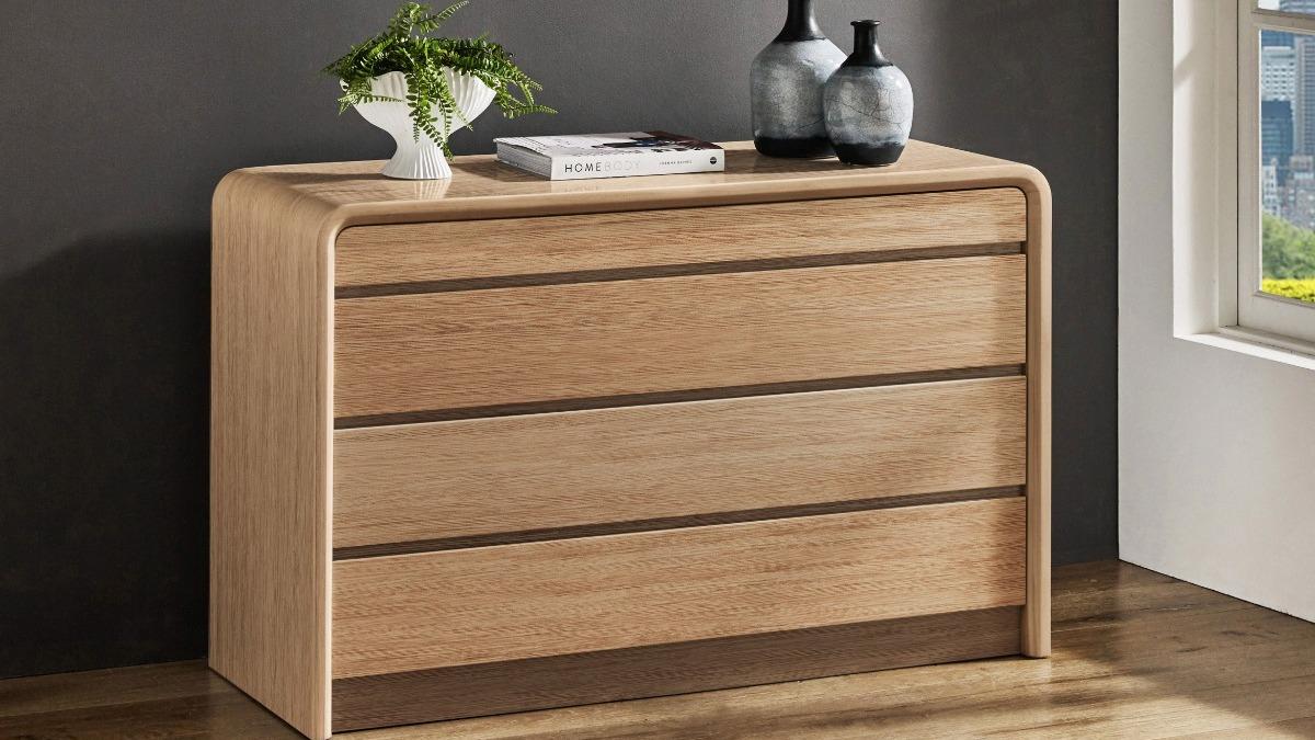 Arc 4-Drawer Sand Dressing Table