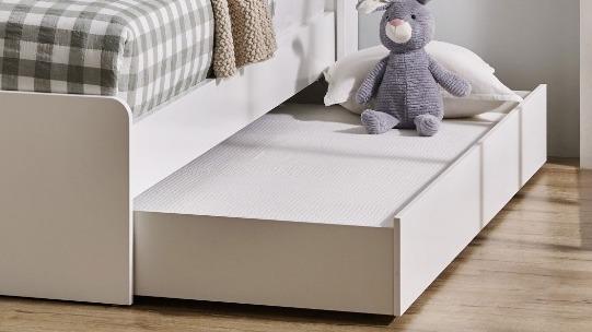 Avalon King Single Trundle - Ivory White