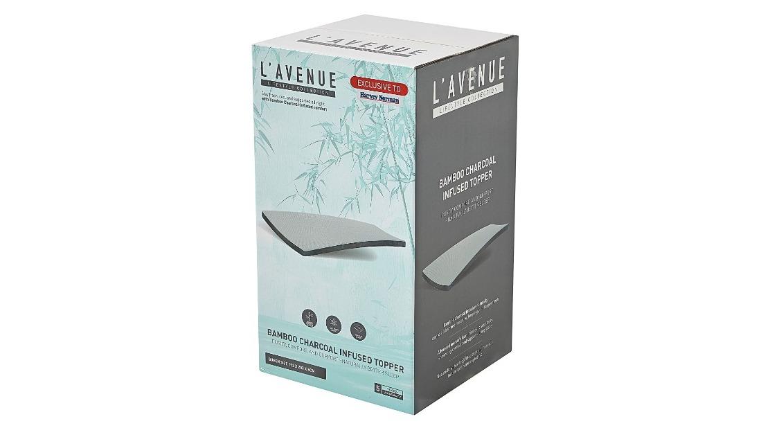 L'Avenue Bamboo Charcoal Infused Mattress Topper