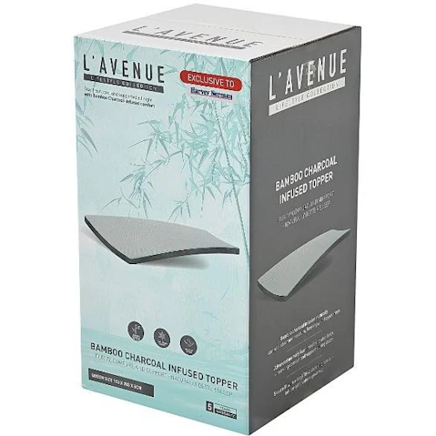 L'Avenue Bamboo Charcoal Infused Mattress Topper