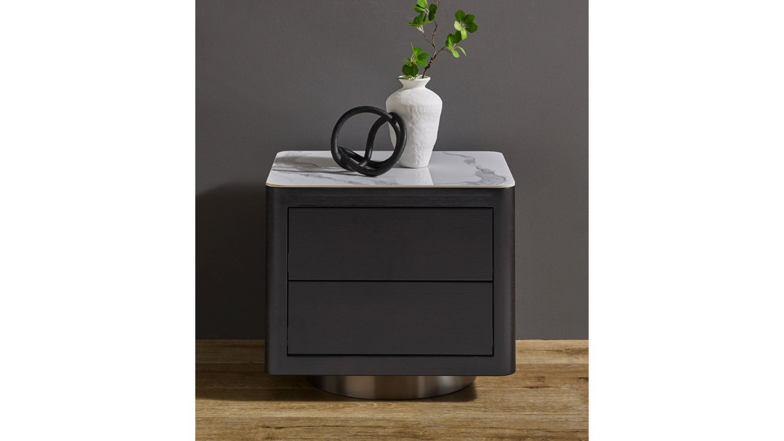 Triton 2-Drawer Bedside Table