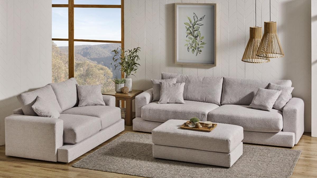Leroy 3-Piece Fabric Lounge Suite Bundle