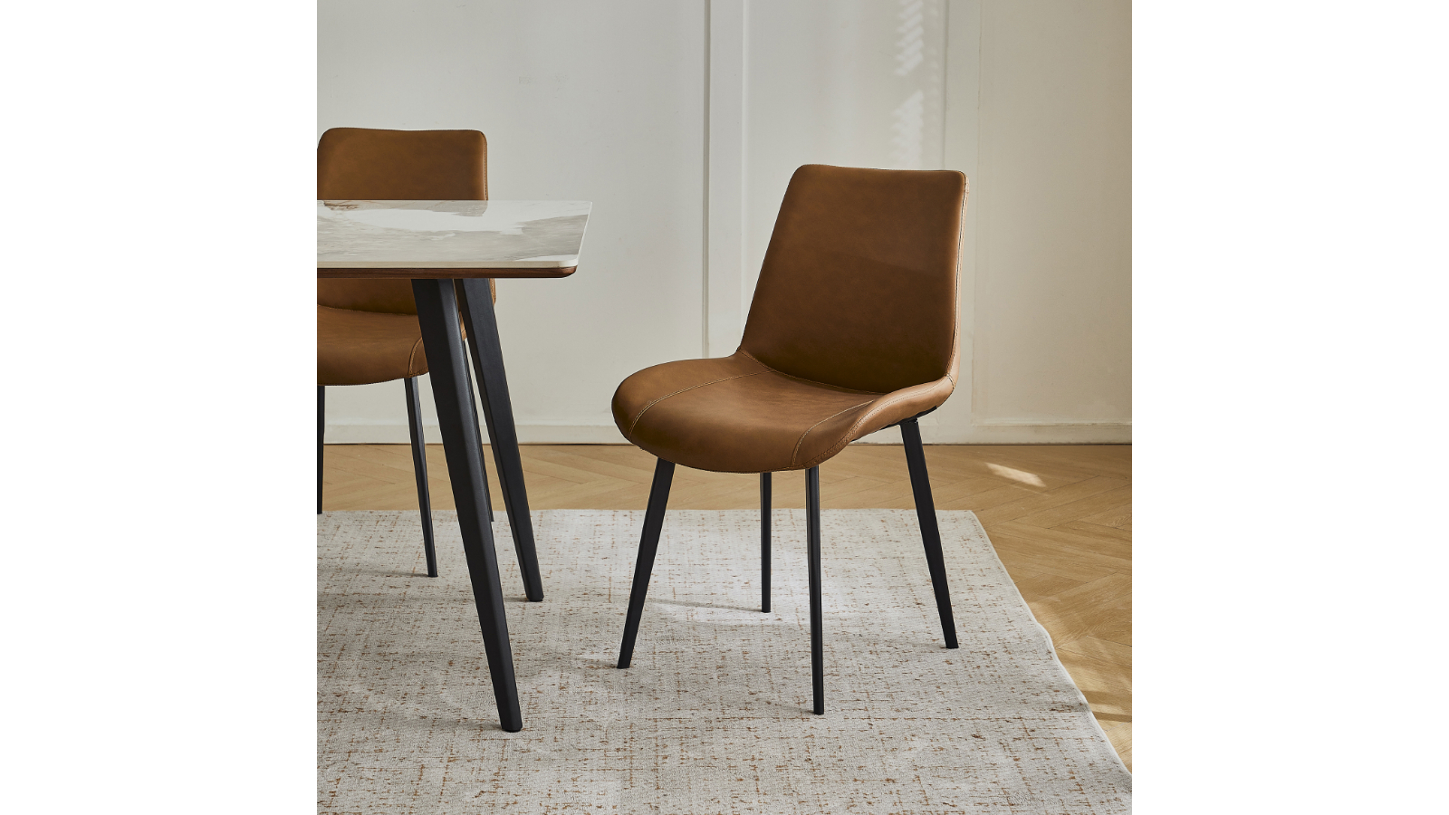 Zanthi PVC Dining Chair - Tan