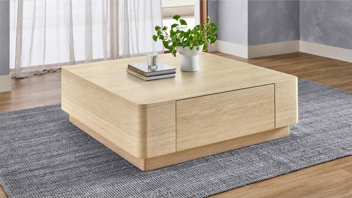Ariel Square Coffee Table - Sand