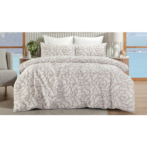 L'Avenue Linora Truffle Quilt Cover Set