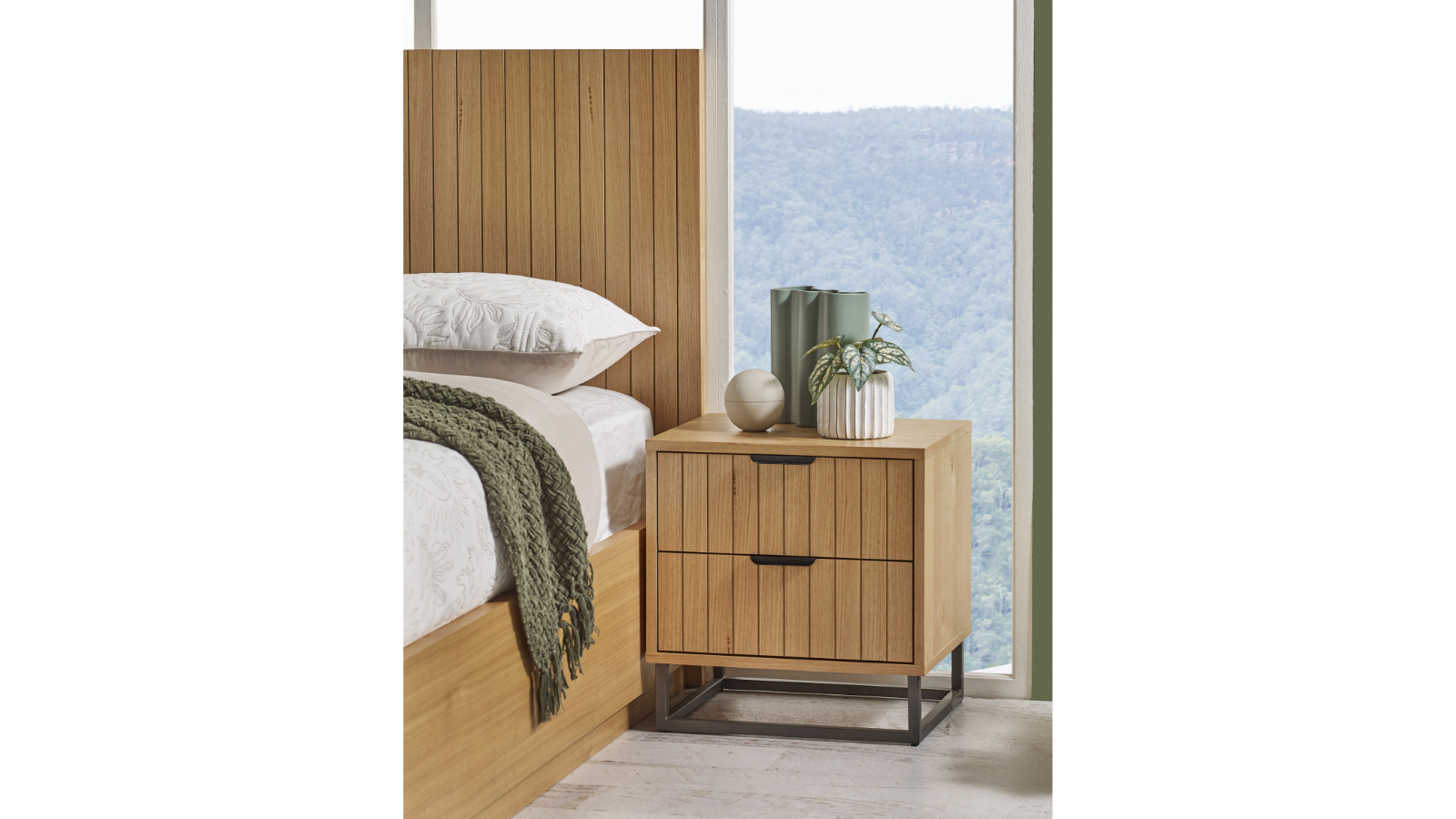 Rios 2-Drawer Bedside Table | Harvey Norman