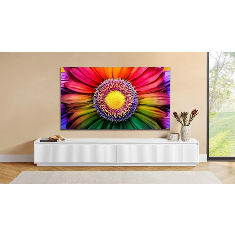 Astra 270cm TV Unit with Sintered Stone Top - White