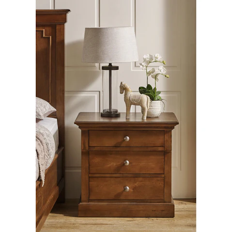 Trader 3-Drawer Bedside Table