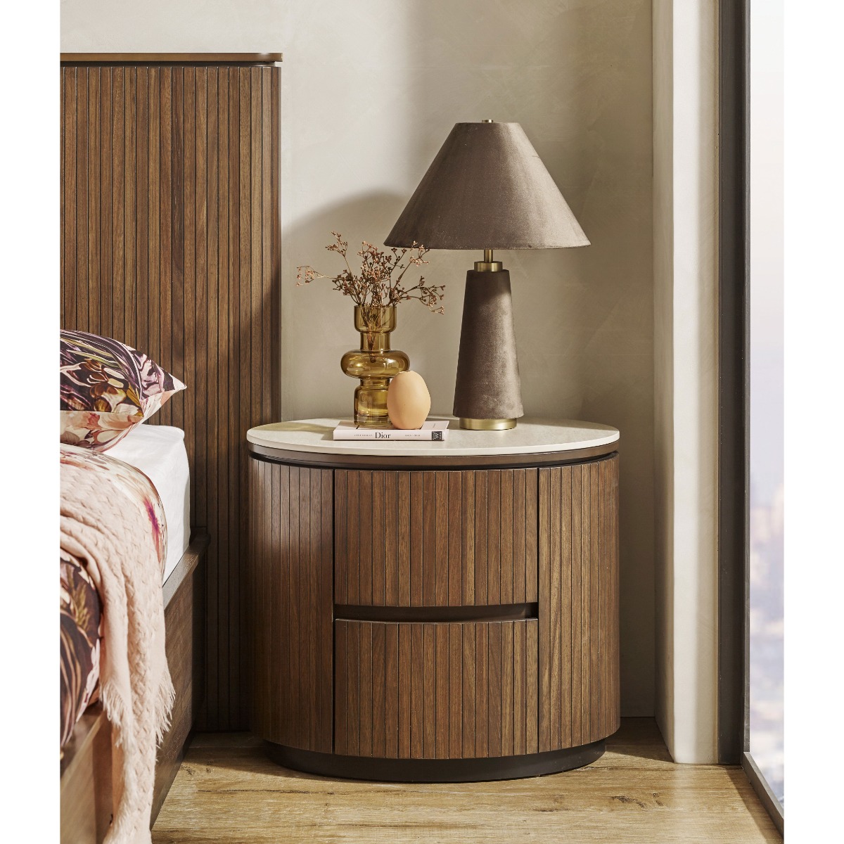 Cleo 2-Drawer Bedside Table