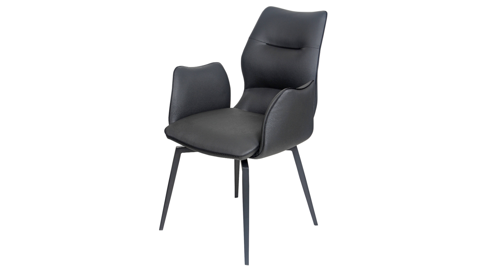 Aurora MK2 Graphite PU Carver Dining Chair 