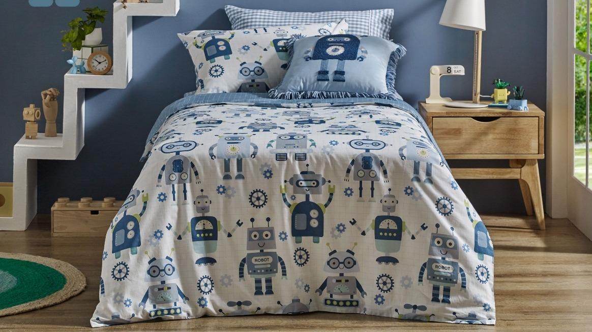 Robbie Robot Quilt Cover Set - Single