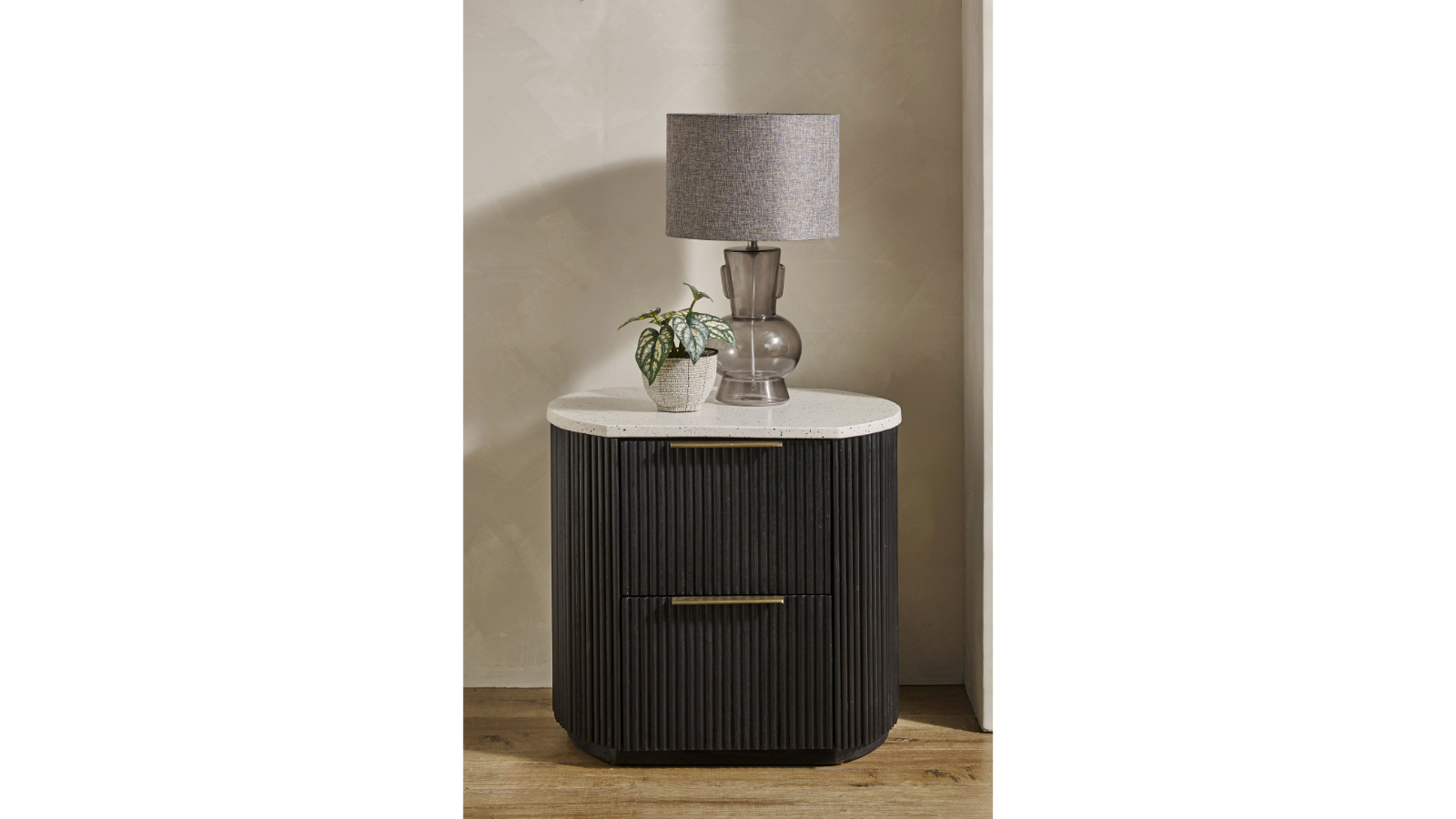 Aura 2-Drawer Bedside Table