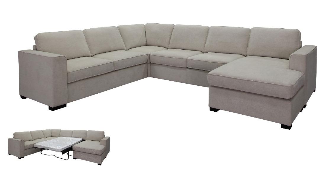 Palisade 6-Seater Right-Hand Facing Chaise with Sofa Bed