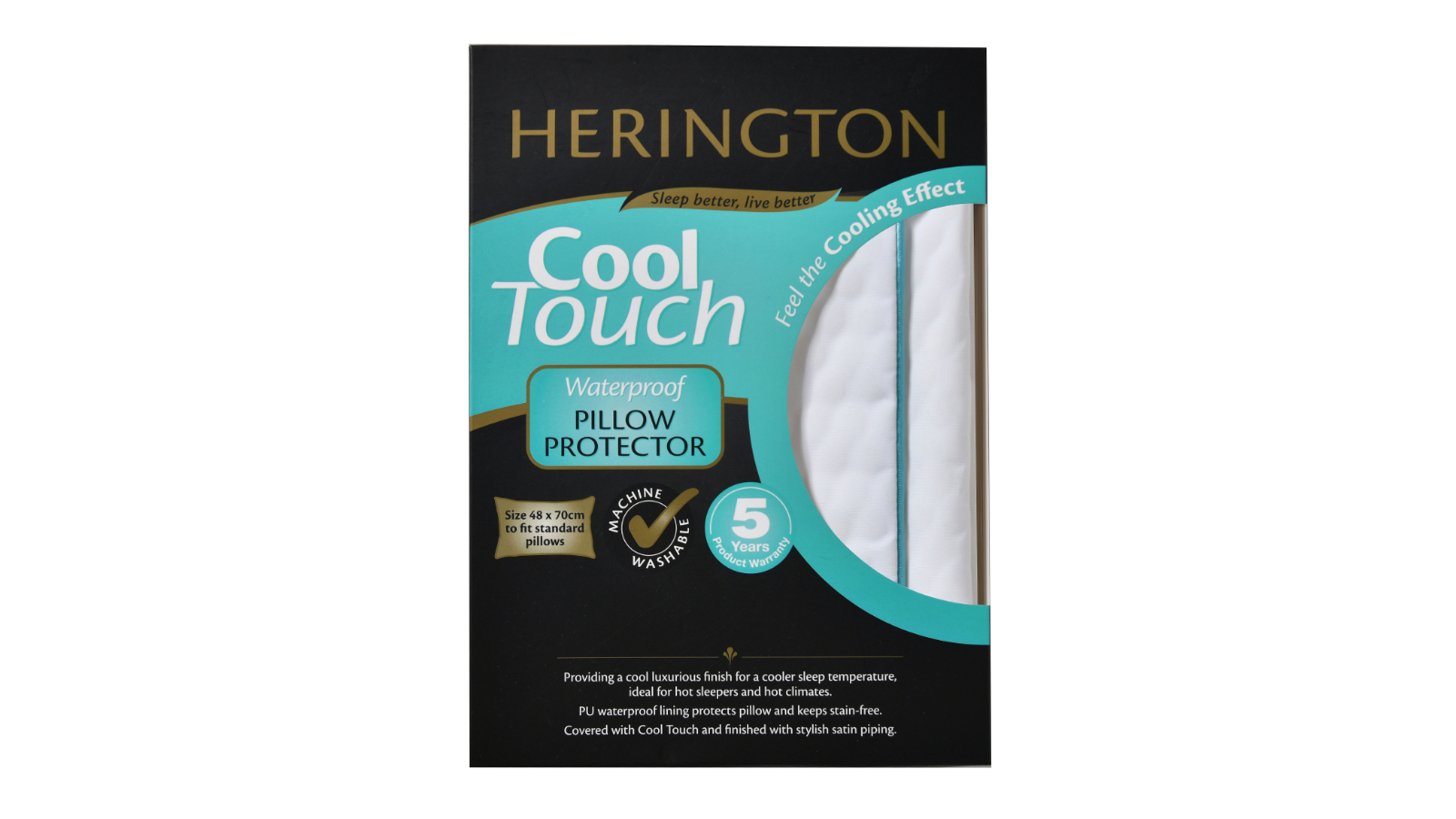 Herington Cool Touch Waterproof Pillow Protector
