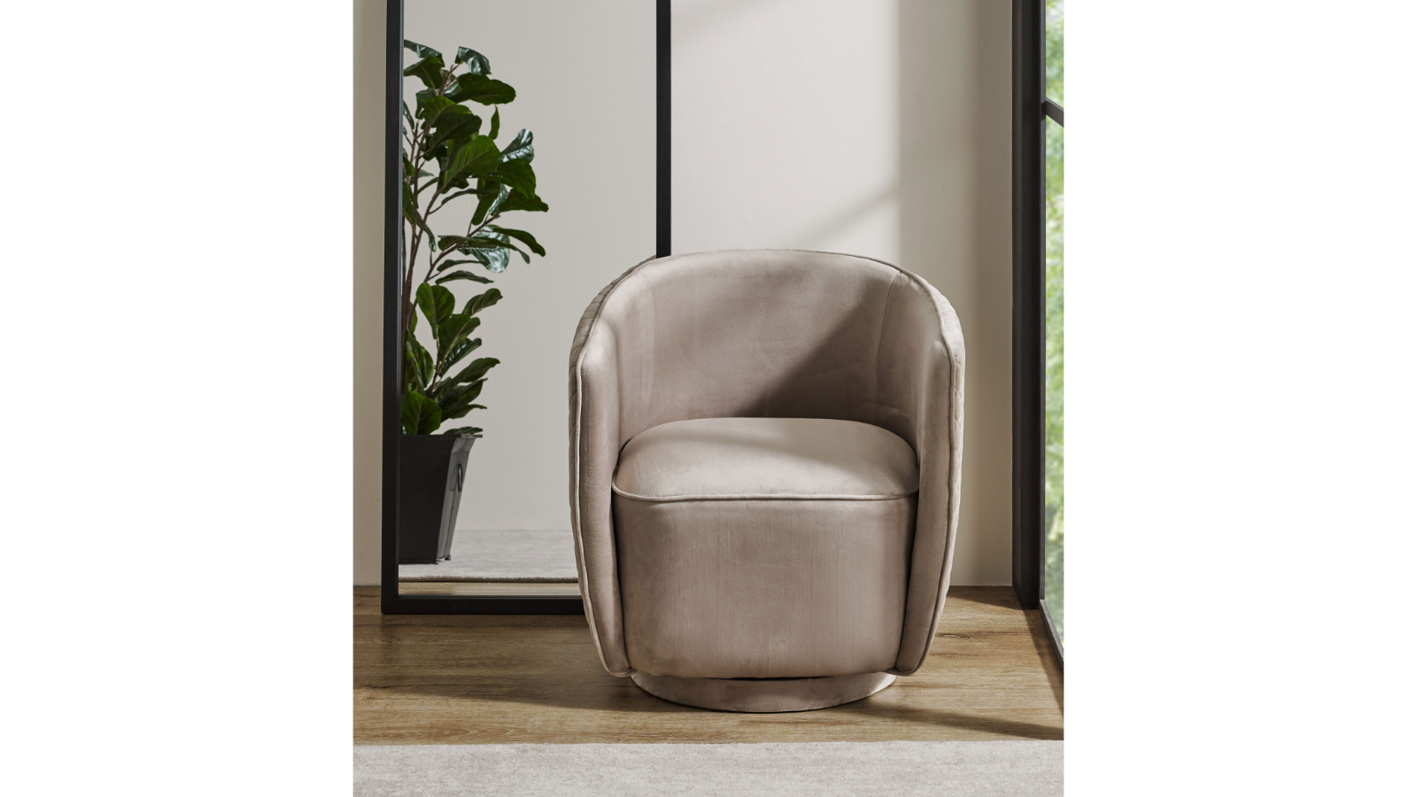 Scarborough Swivel Bedroom Chair - Bark