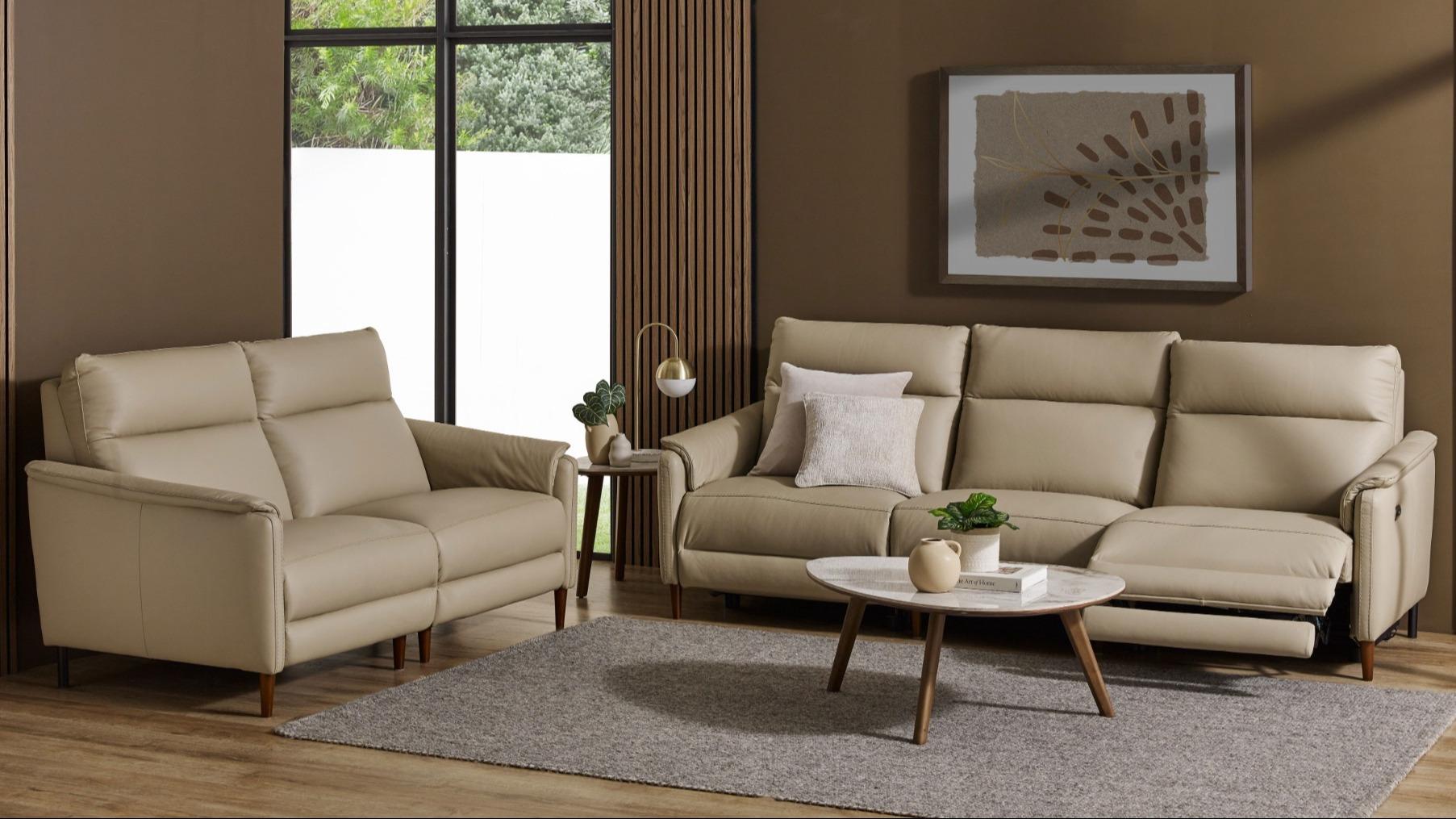 Becca Leather Recliner Sofa