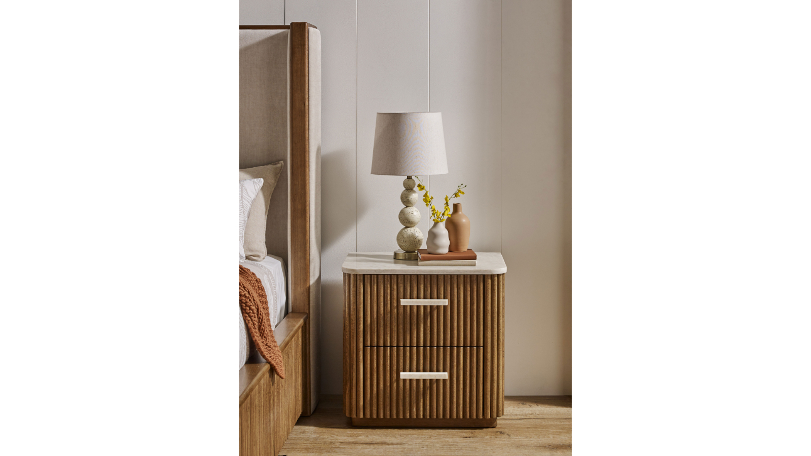 Marriott 2-Drawer Bedside Table