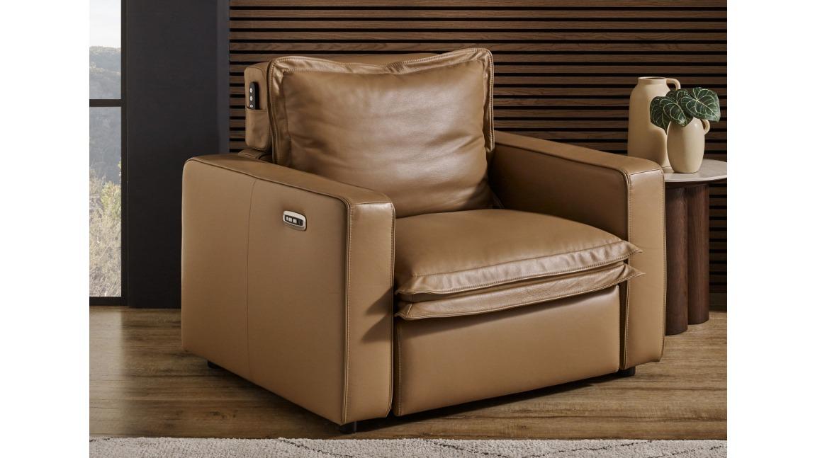 Dream Leather Powered Recliner Armchair
