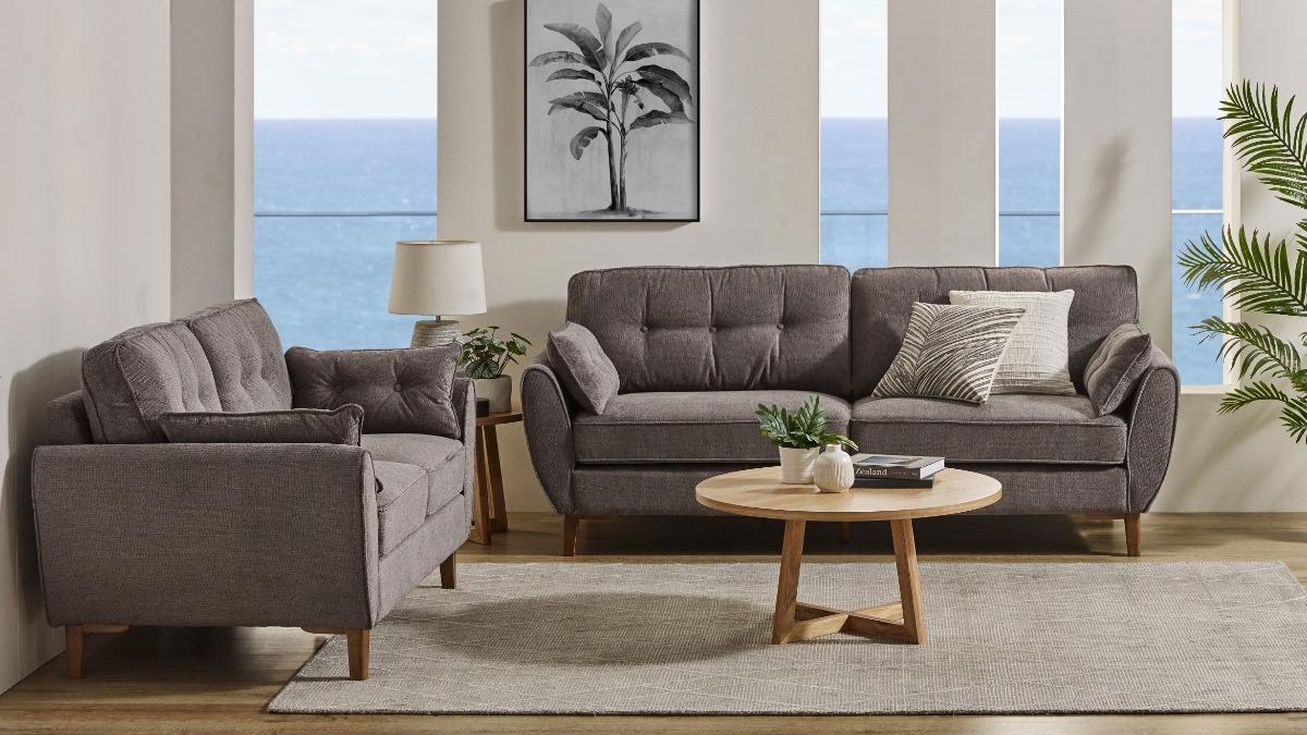 Monza 2-Piece Fabric Lounge Suite