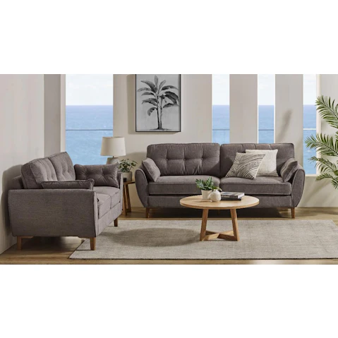 Monza 2-Piece Fabric Lounge Suite