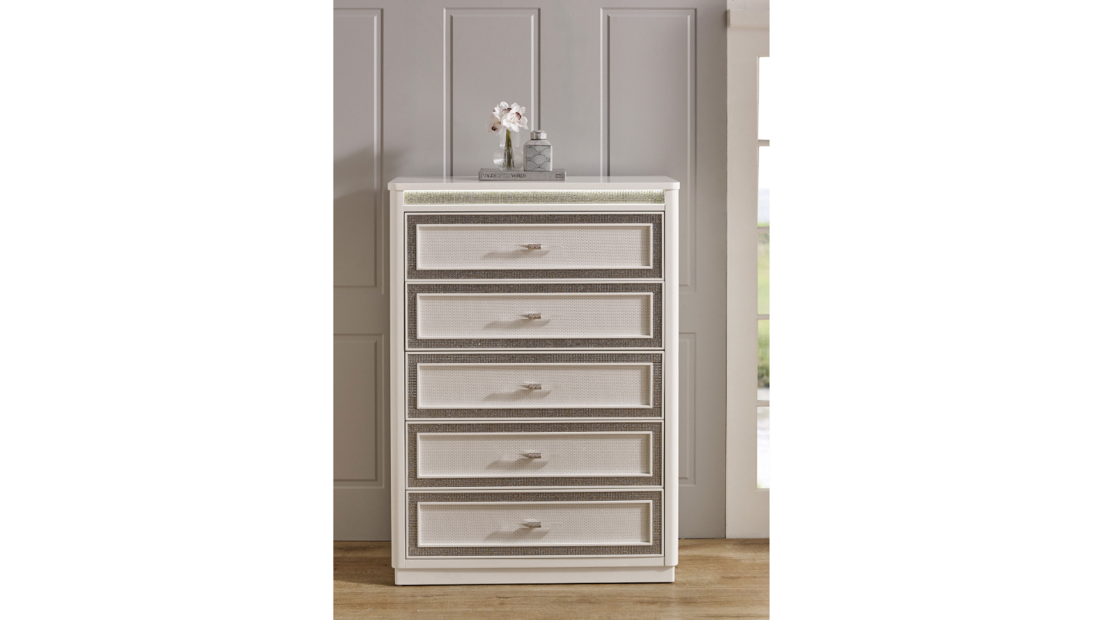Solitaire 5-Drawer Tallboy