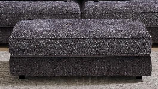 Talitha Fabric Ottoman – Caviar