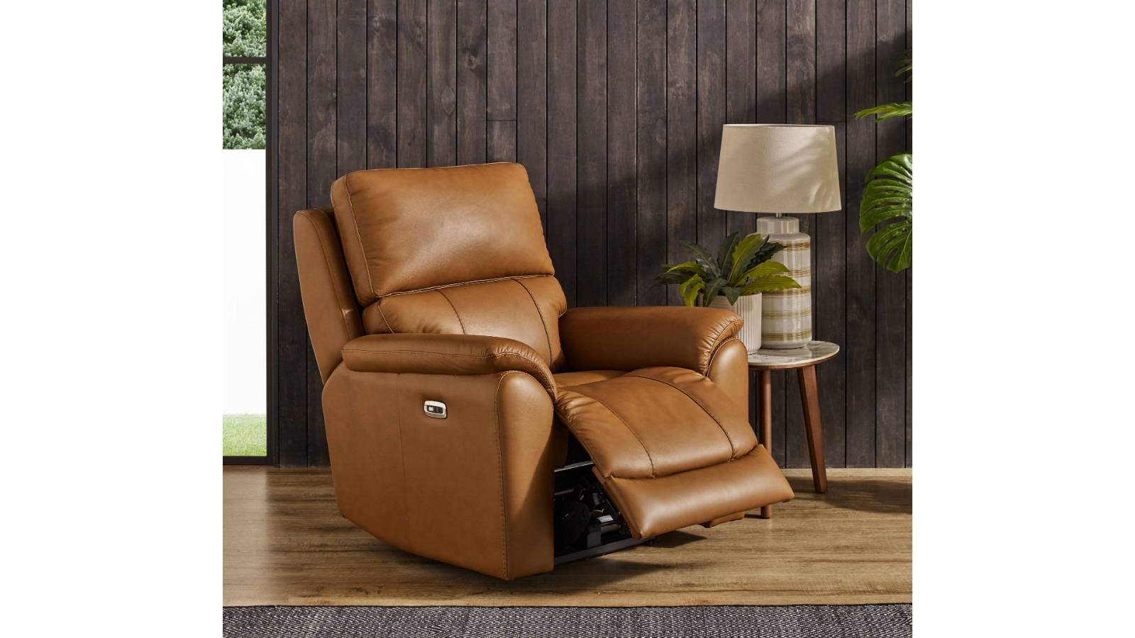 Spencer Leather Powered Recliner Armchair