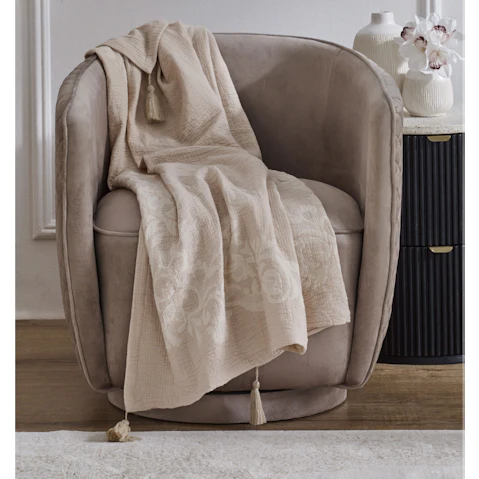 L'Avenue Luxury Florence Beige Throw