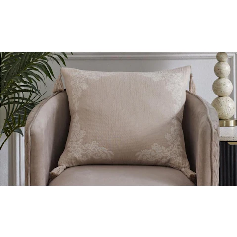 L'Avenue Luxury Florence Beige Square Cushion
