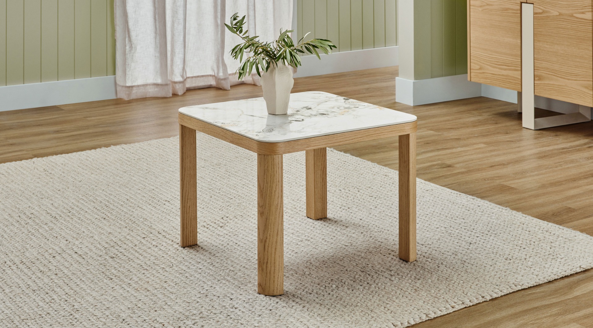 Bianca Square Lamp Table - Natural