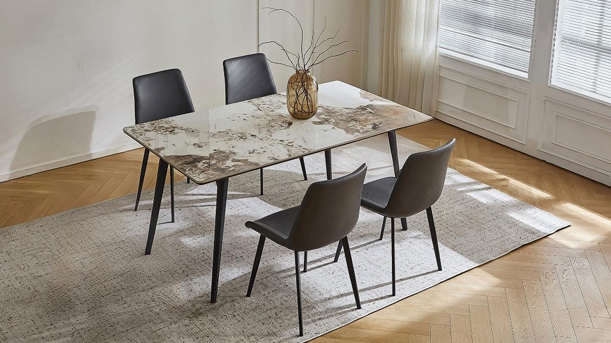 Zanthi 5-Piece Dining Table Set - Grey