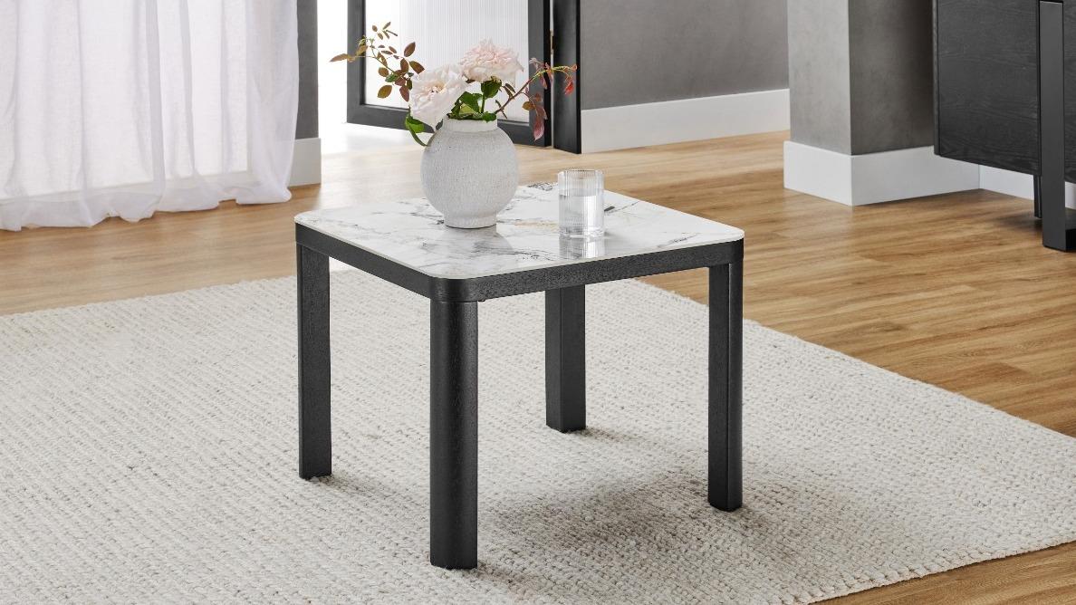 Bianca Square Lamp Table - Black