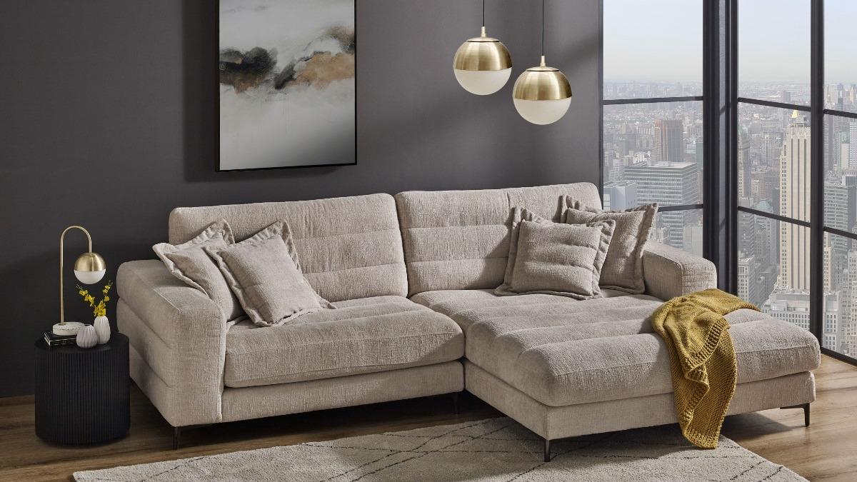 Casbah 4-Seater Fabric Sofa with Chaise