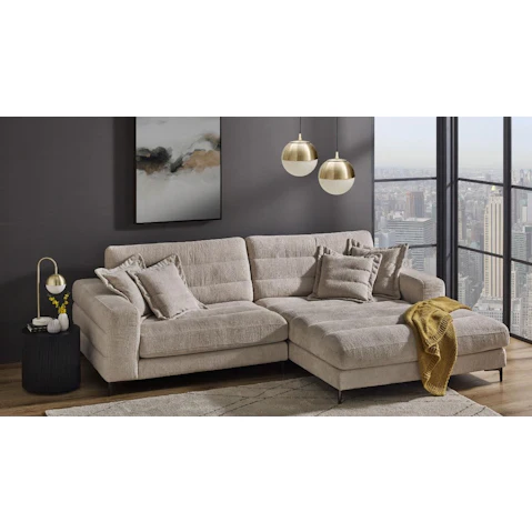 Casbah 4-Seater Fabric Sofa with Chaise