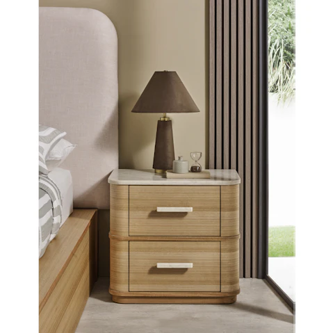 Keira 2-Drawer Bedside Table