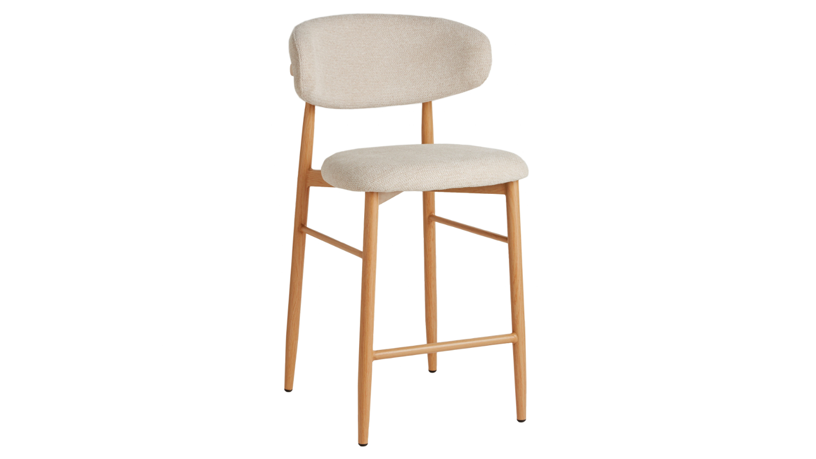 Ryder Beige Fabric Bar Stool
