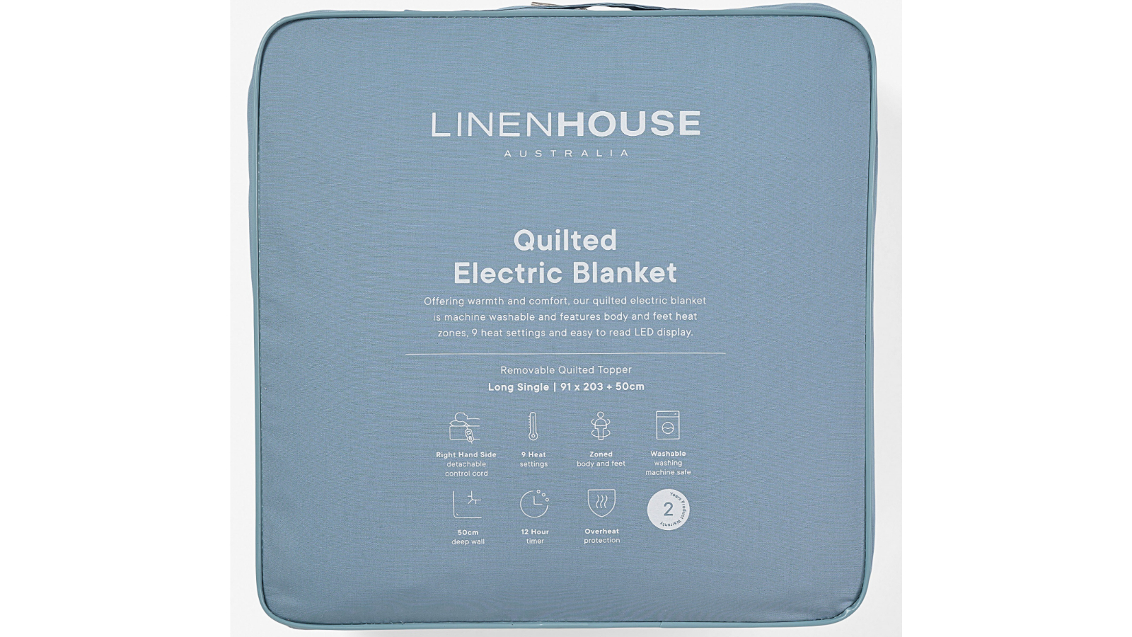 Linen House Quilted Electric Blanket - King Single