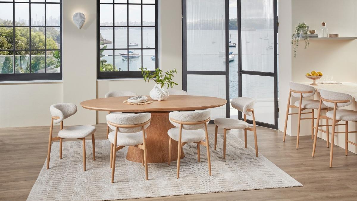 Ryder 7-Piece Oval Extension Dining Table Set