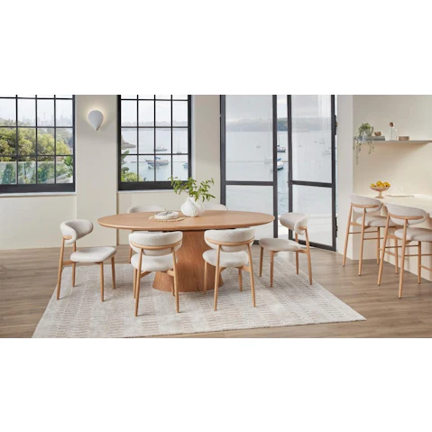 Ryder 7-Piece Oval Extension Dining Table Set