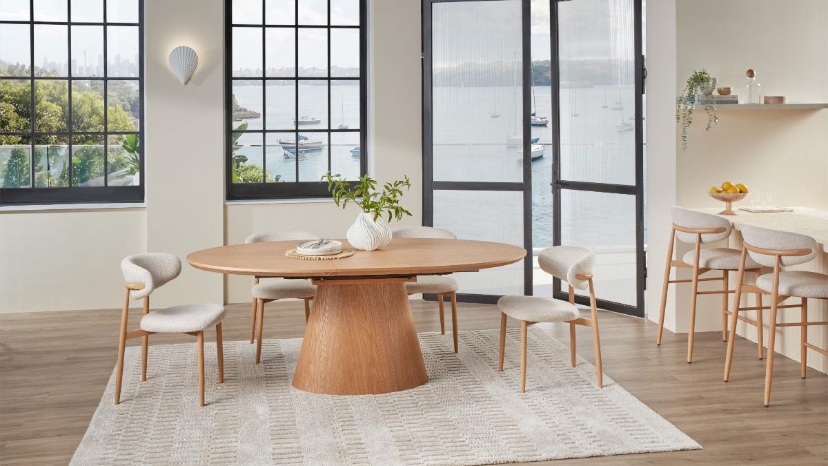 Ryder 5-Piece Oval Extension Dining Table Set