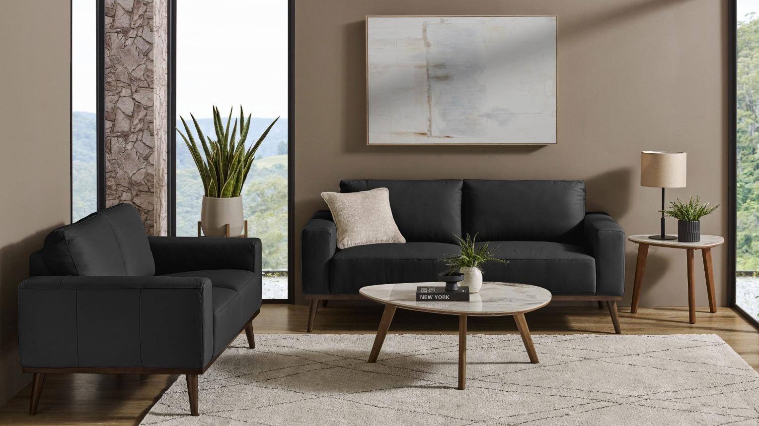 Sirius 2-Piece Leather Lounge Suite