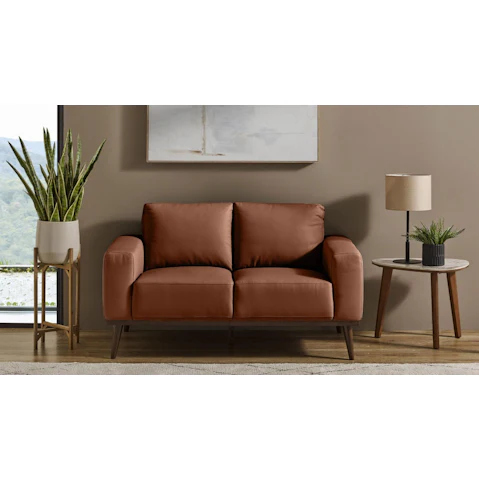 Sirius 2-Seater Leather Sofa - Cognac