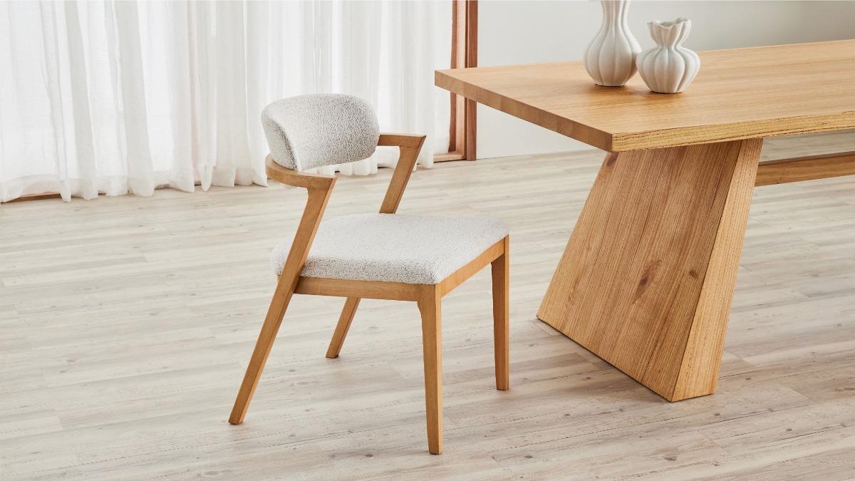 Veloris Pepper Fabric Dining Chair
