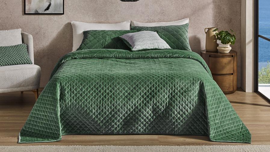 L'Avenue Luxury Dion Pine Queen/King Coverlet Set