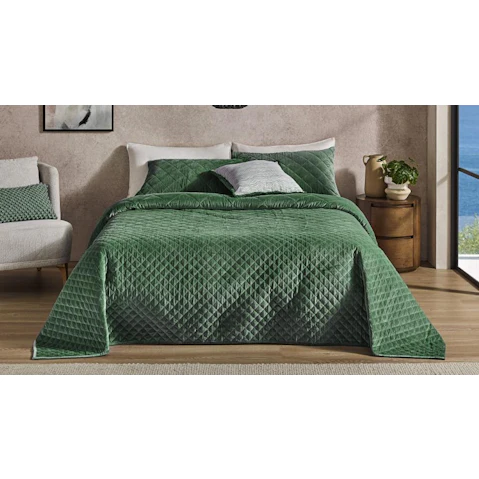 L'Avenue Luxury Dion Pine Queen/King Coverlet Set
