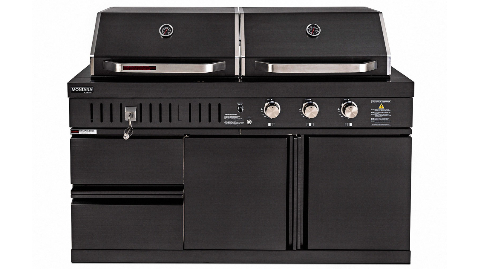 Euro Montana 3-Burner Charcoal and Gas BBQ