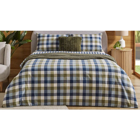 L'Avenue Essential Kyson Flannelette Quilt Cover Set
